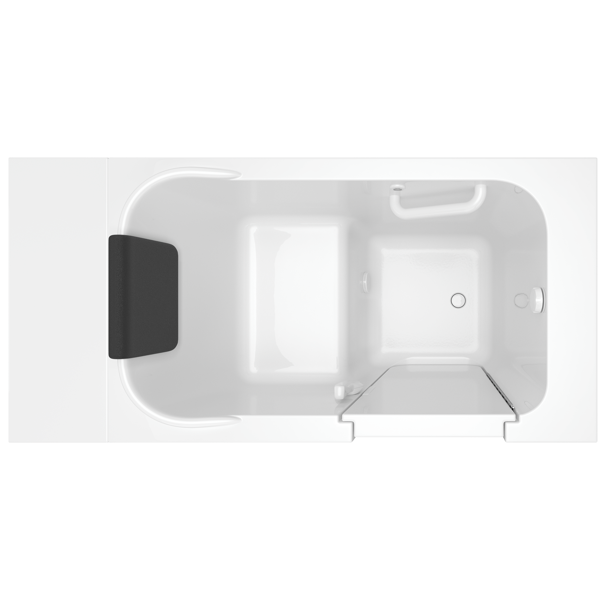 Gelcoat Premium Series 28 x 48-Inch Walk-in Tub With Soaker System - Right-Hand Drain